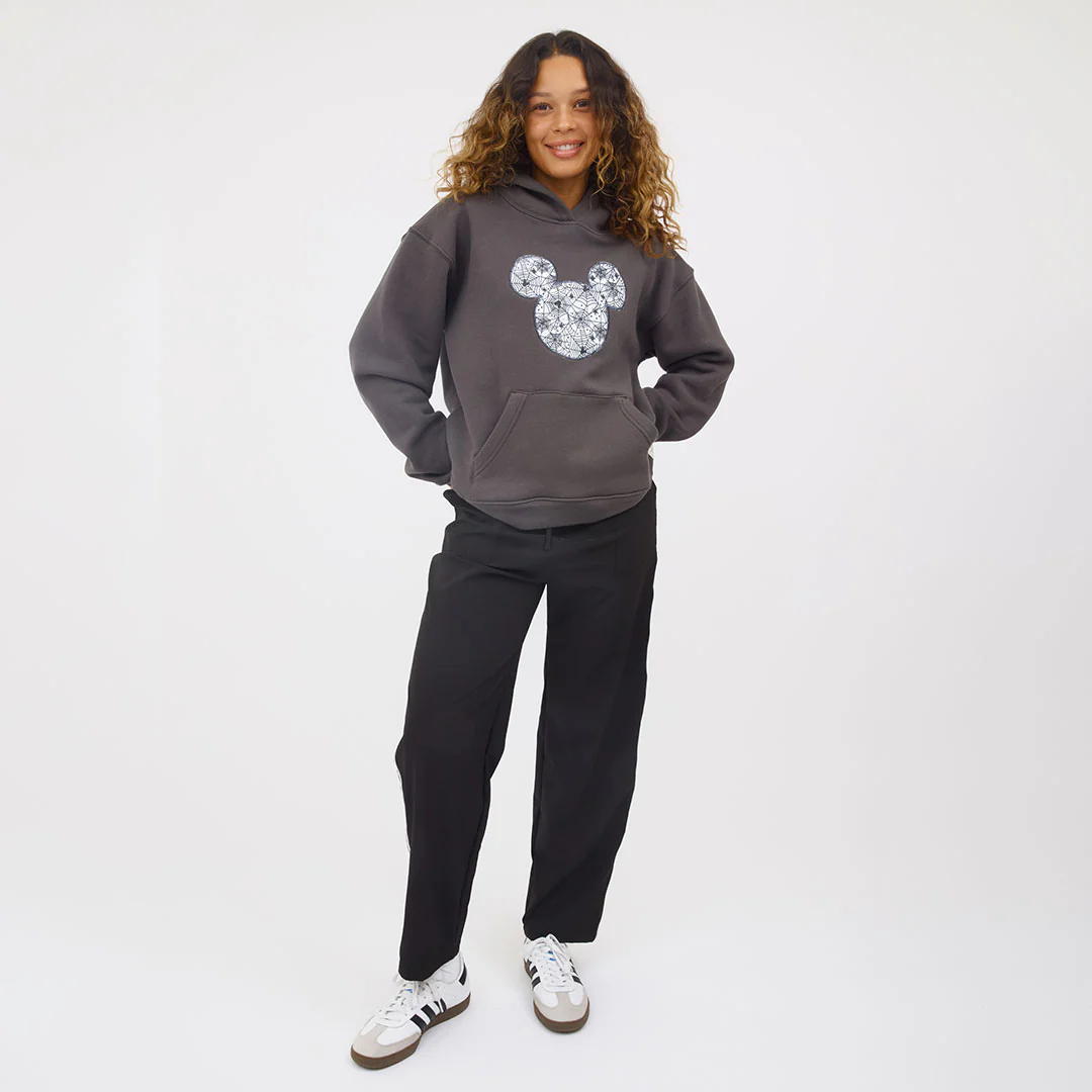 Disney Mickey Web Boyfriend Hoodie, Charcoal - Image 6