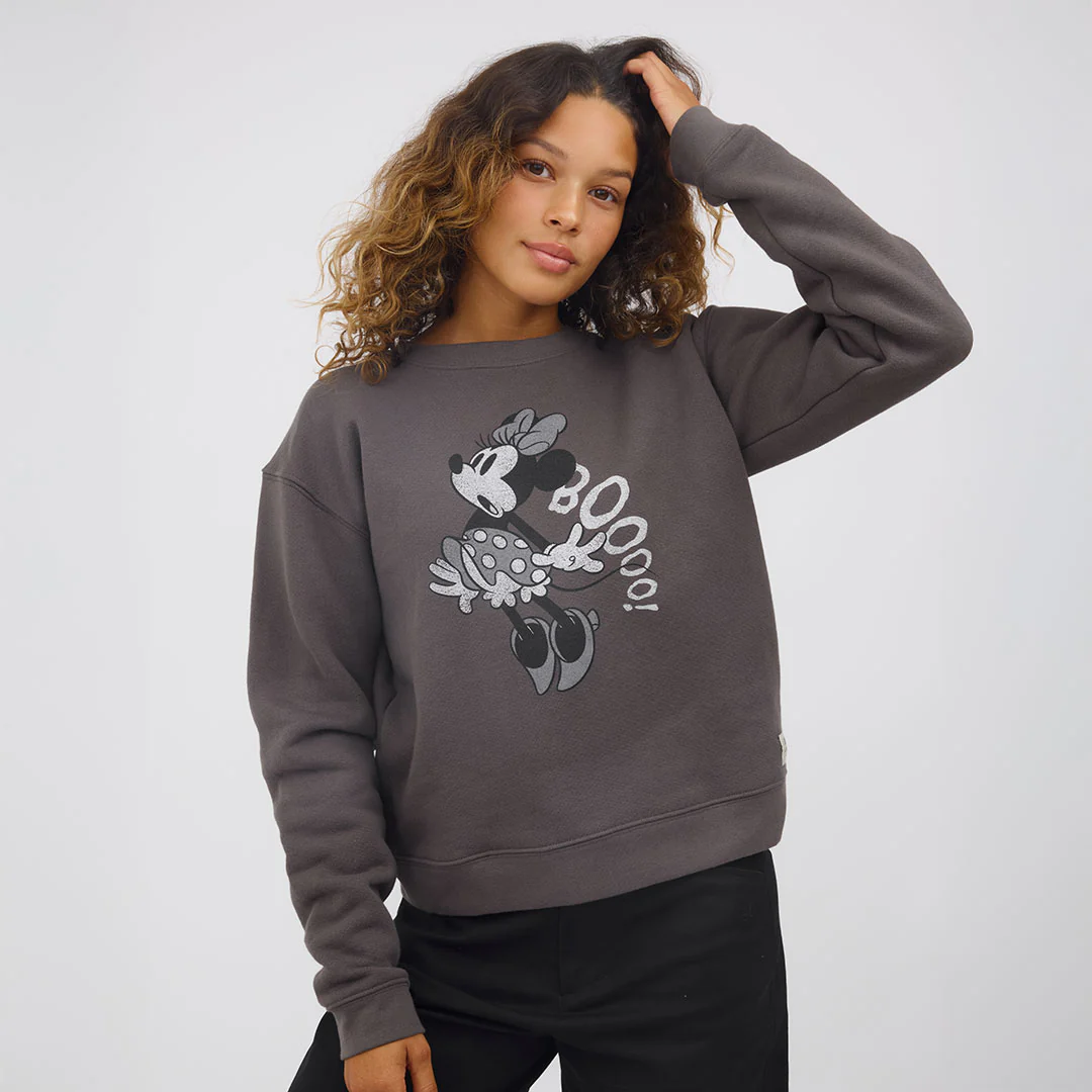 Disney Minnie Boo Crew Sweatshirt, Charcoal - Image 4