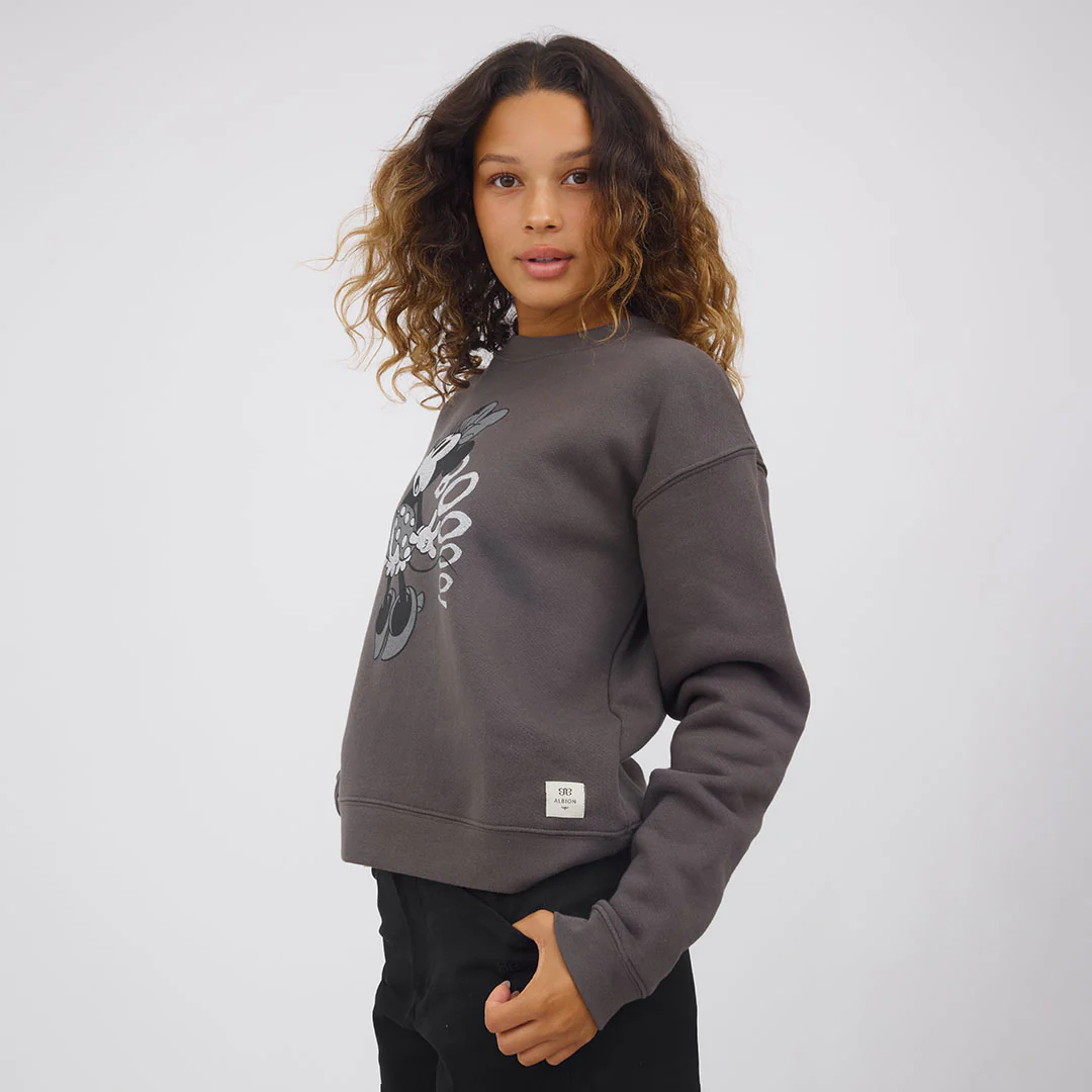 Disney Minnie Boo Crew Sweatshirt, Charcoal - Image 7