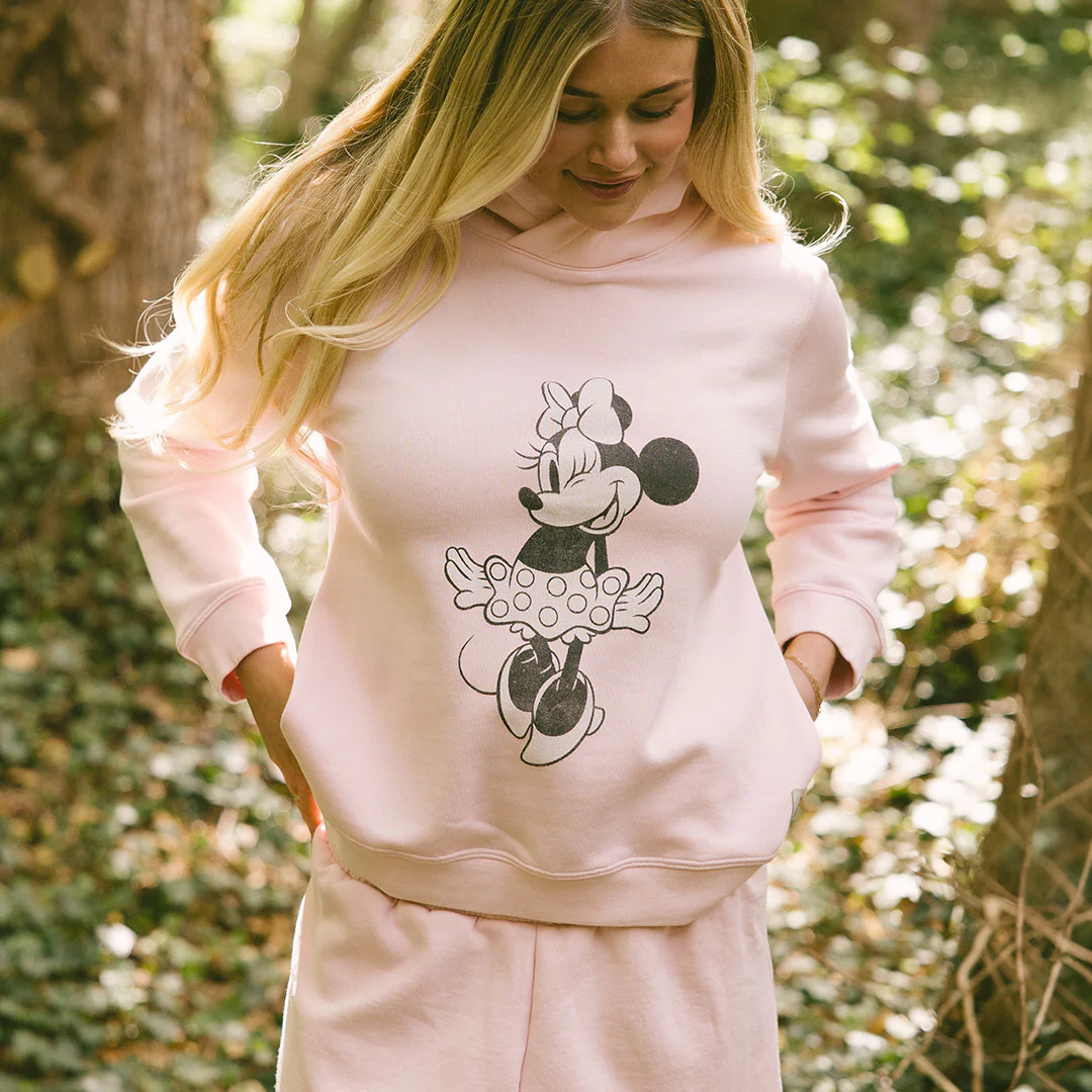 Disney Minnie Mouse Boyfriend Hoodie, Pink - Image 3