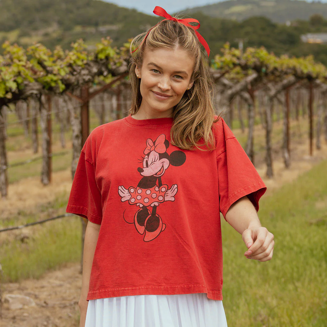 Disney Minnie Oversized Tee, Red - Image 3
