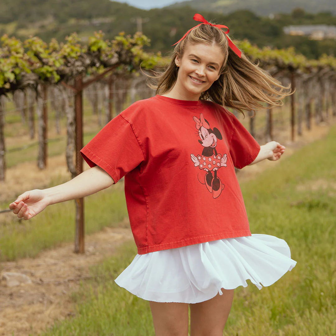 Disney Minnie Oversized Tee, Red - Image 4