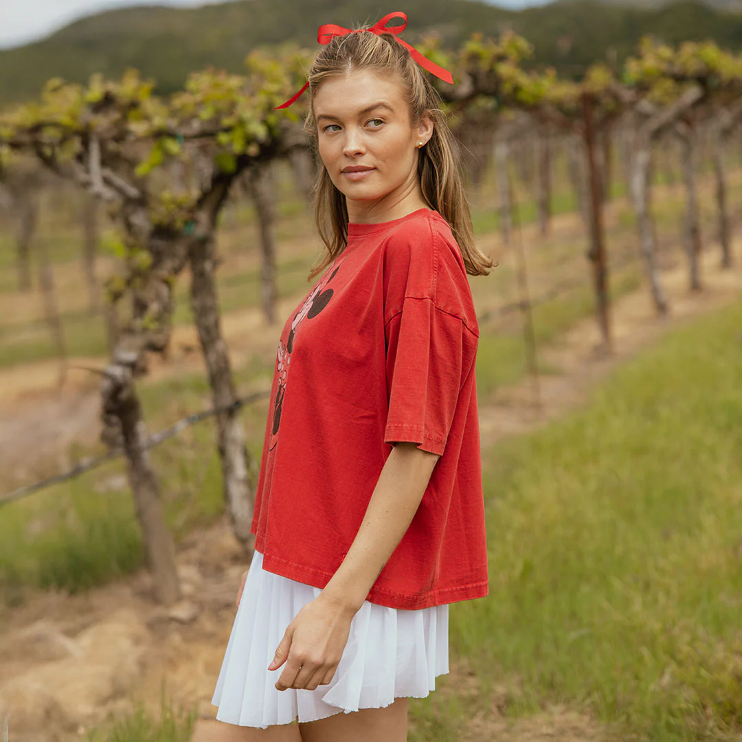 Disney Minnie Oversized Tee, Red - Image 7