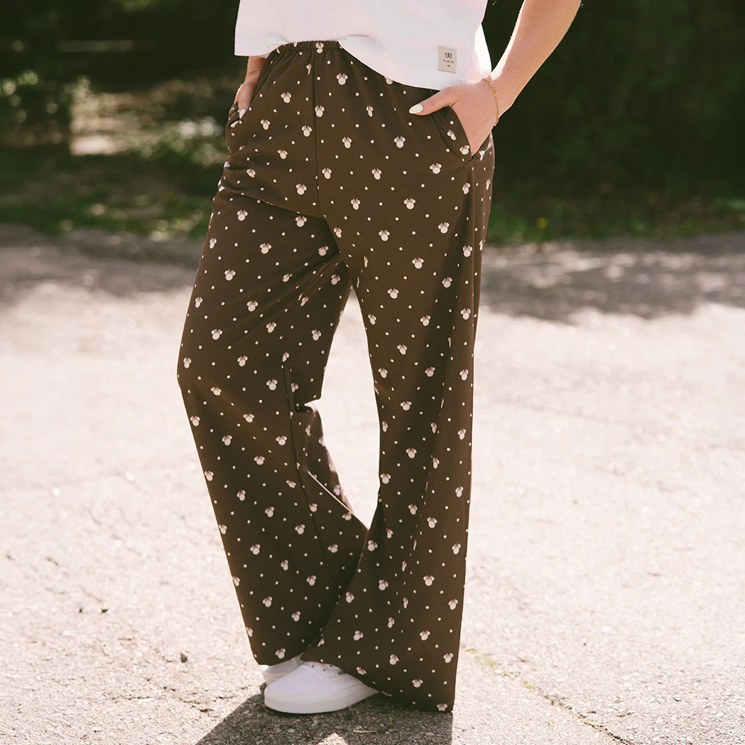 Disney Slip On Trouser, Cream Cocoa Dot - Image 4