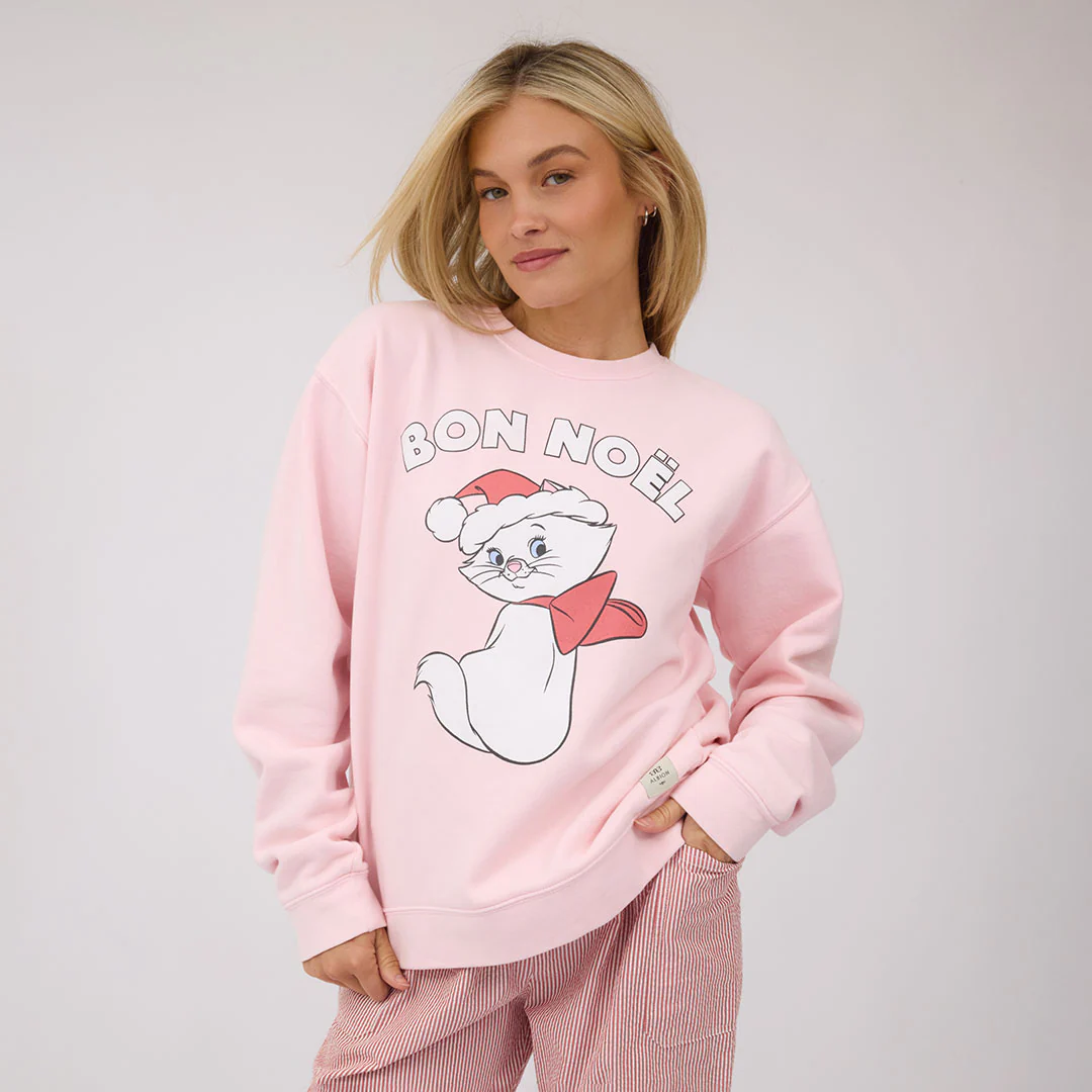 Disney The Aristocats Holiday Crew Sweatshirt, Pink - Image 2