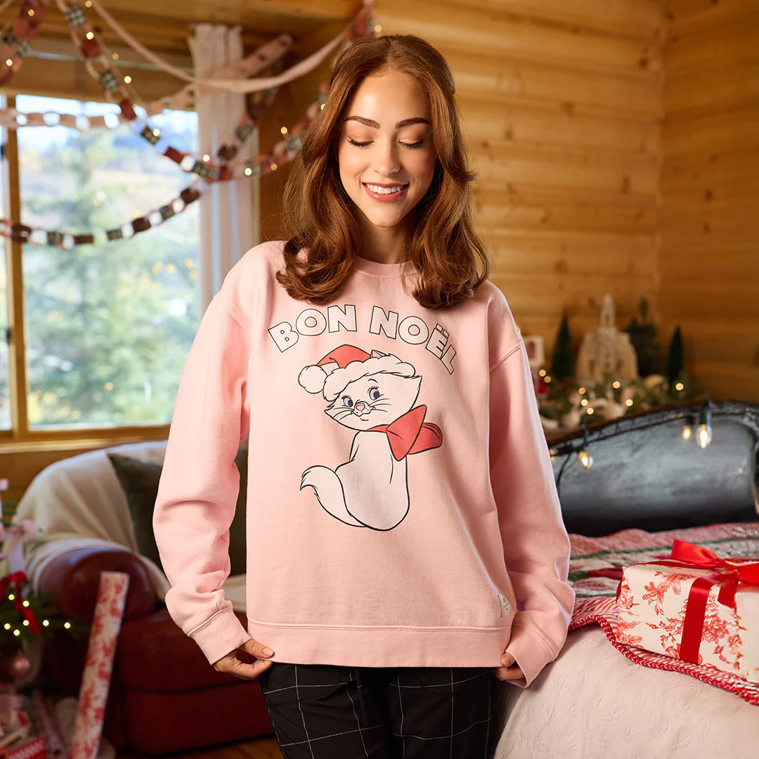 Disney The Aristocats Holiday Crew Sweatshirt, Pink - Image 7