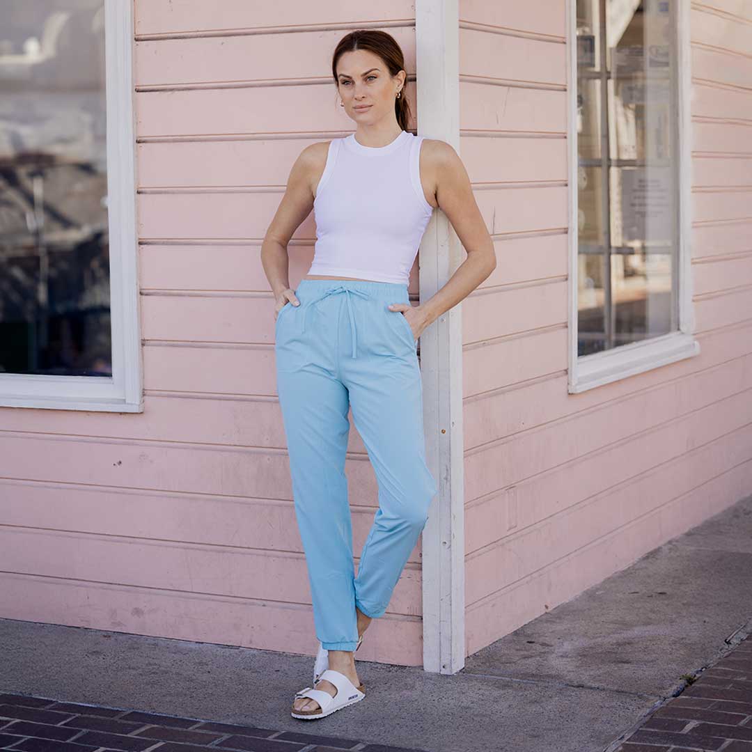 Everywhere Joggers, Aqua Blue - Image 2