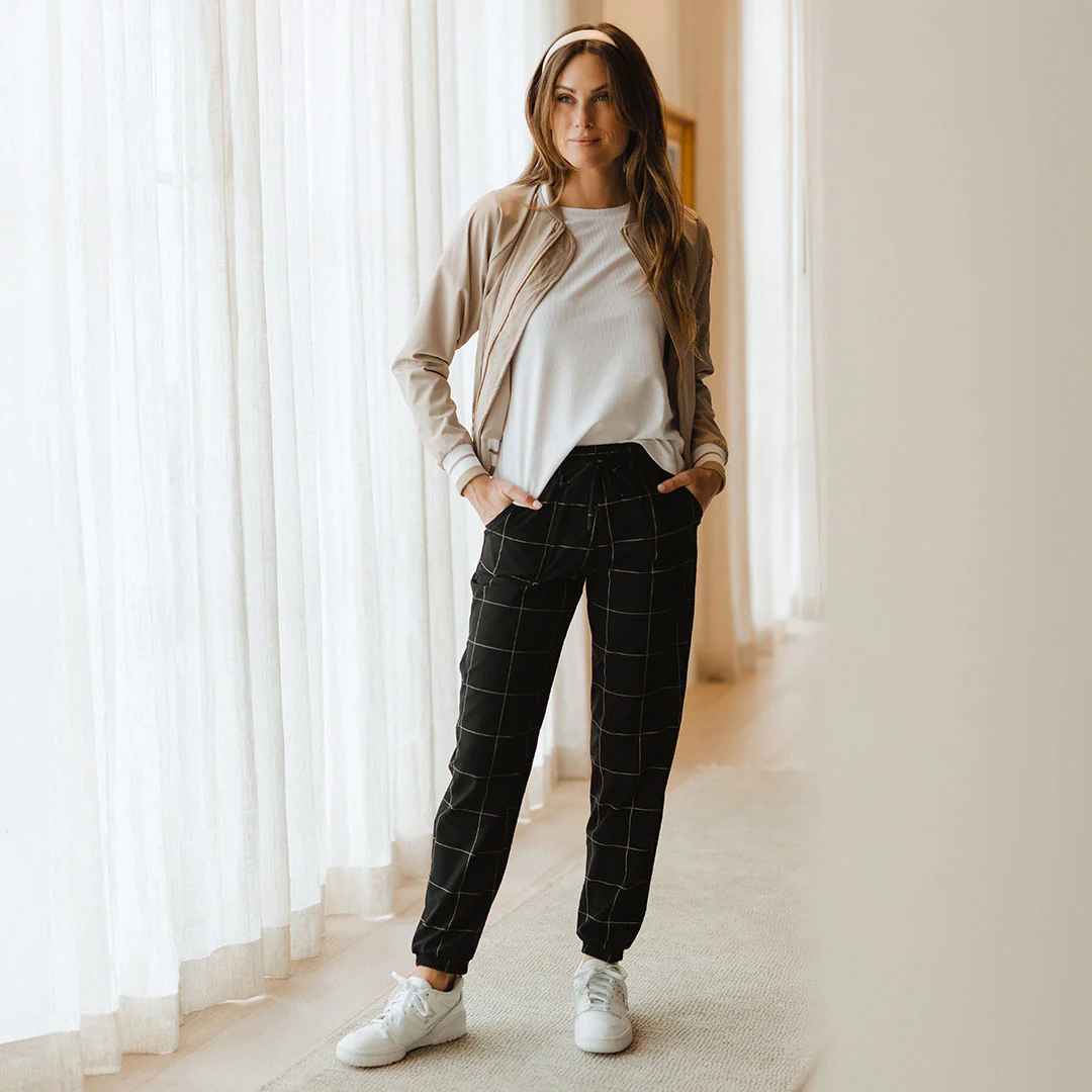 Everywhere Joggers, Black Windowpane - Image 8