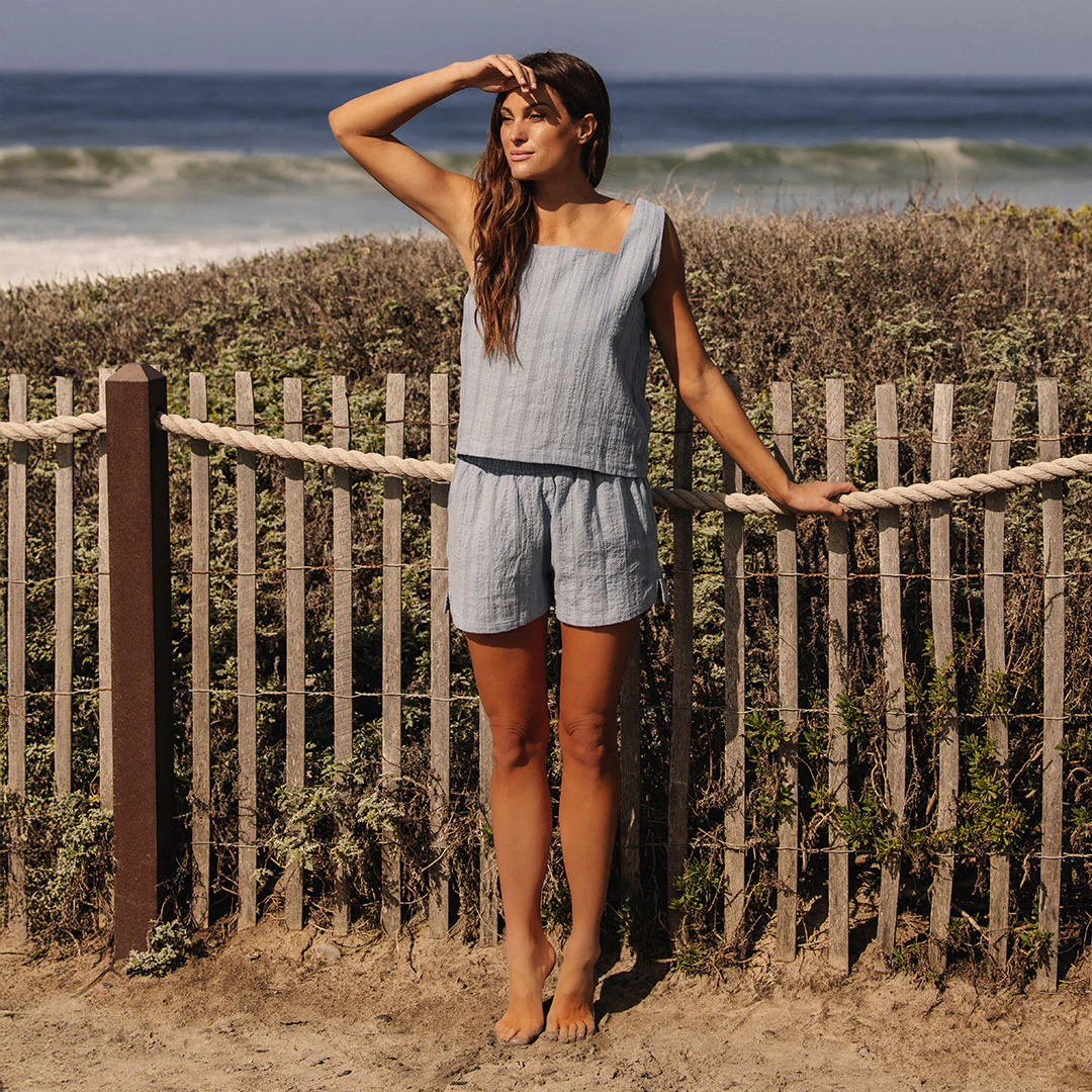 Eyelet Tank, Dusk Blue - Image 5