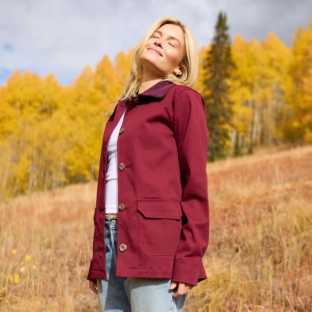 Fisherman Jacket, Burgundy - Image 7