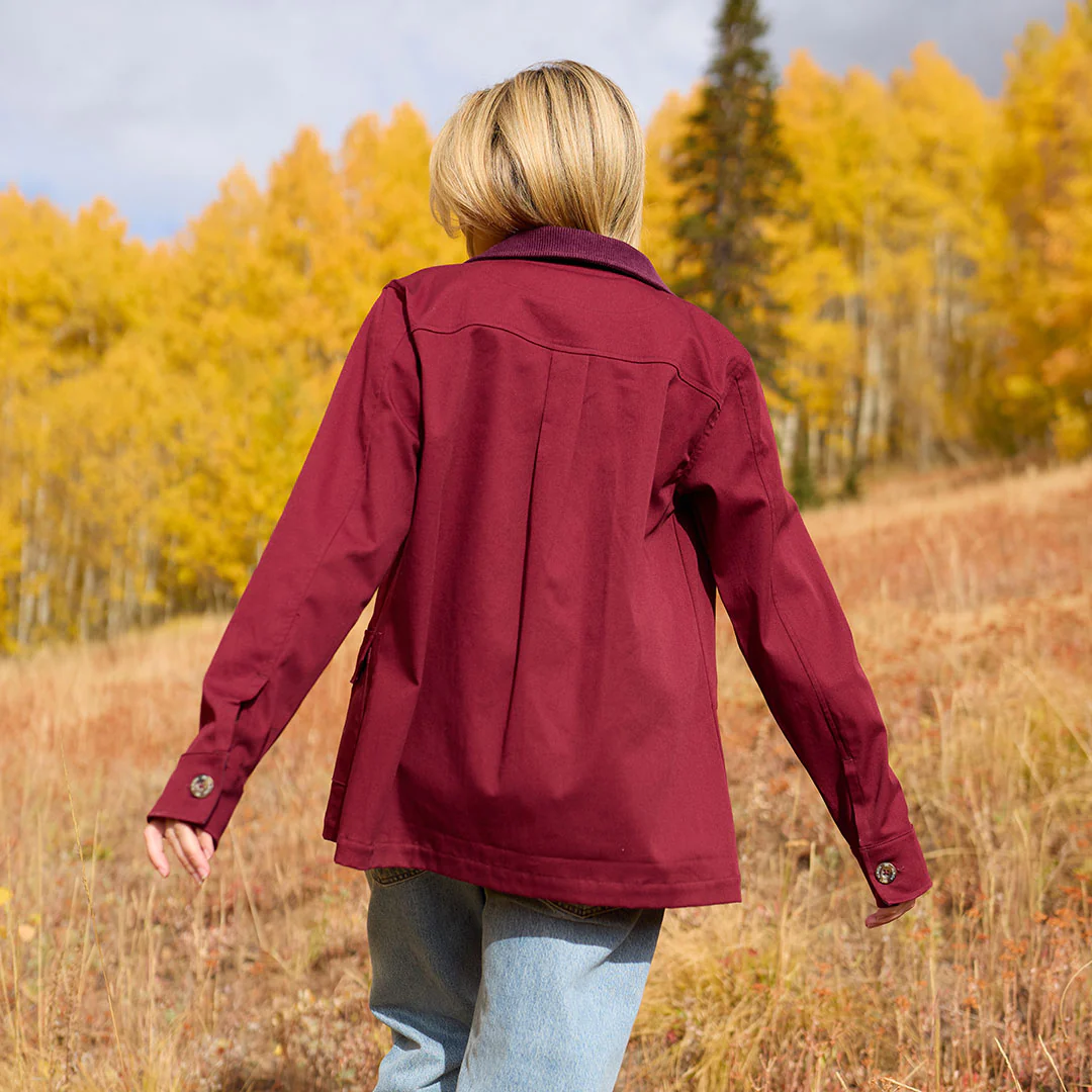 Fisherman Jacket, Burgundy - Image 8