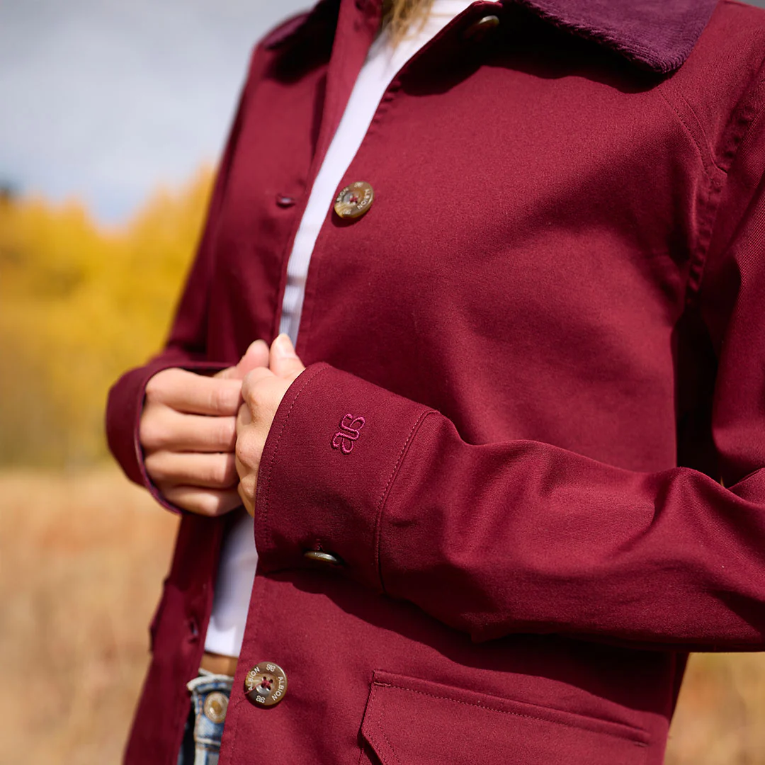 Fisherman Jacket, Burgundy - Image 9