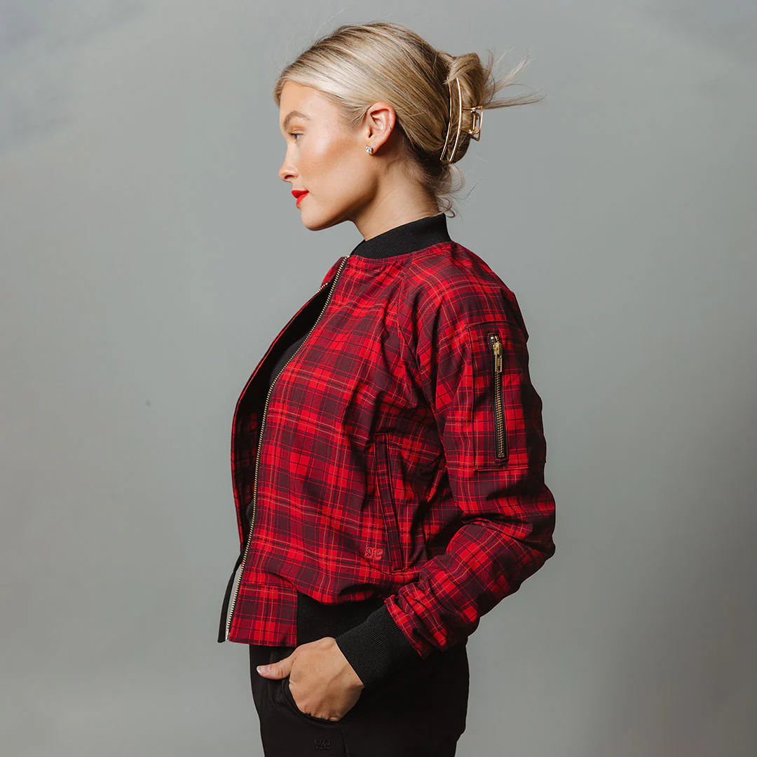 Frasier Plaid Bomber Jacket - Image 4
