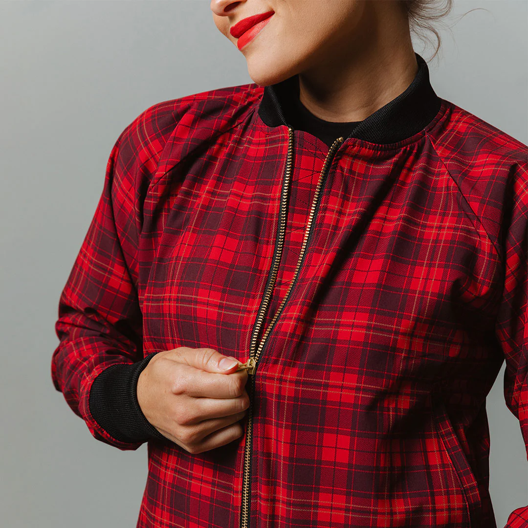 Frasier Plaid Bomber Jacket - Image 5