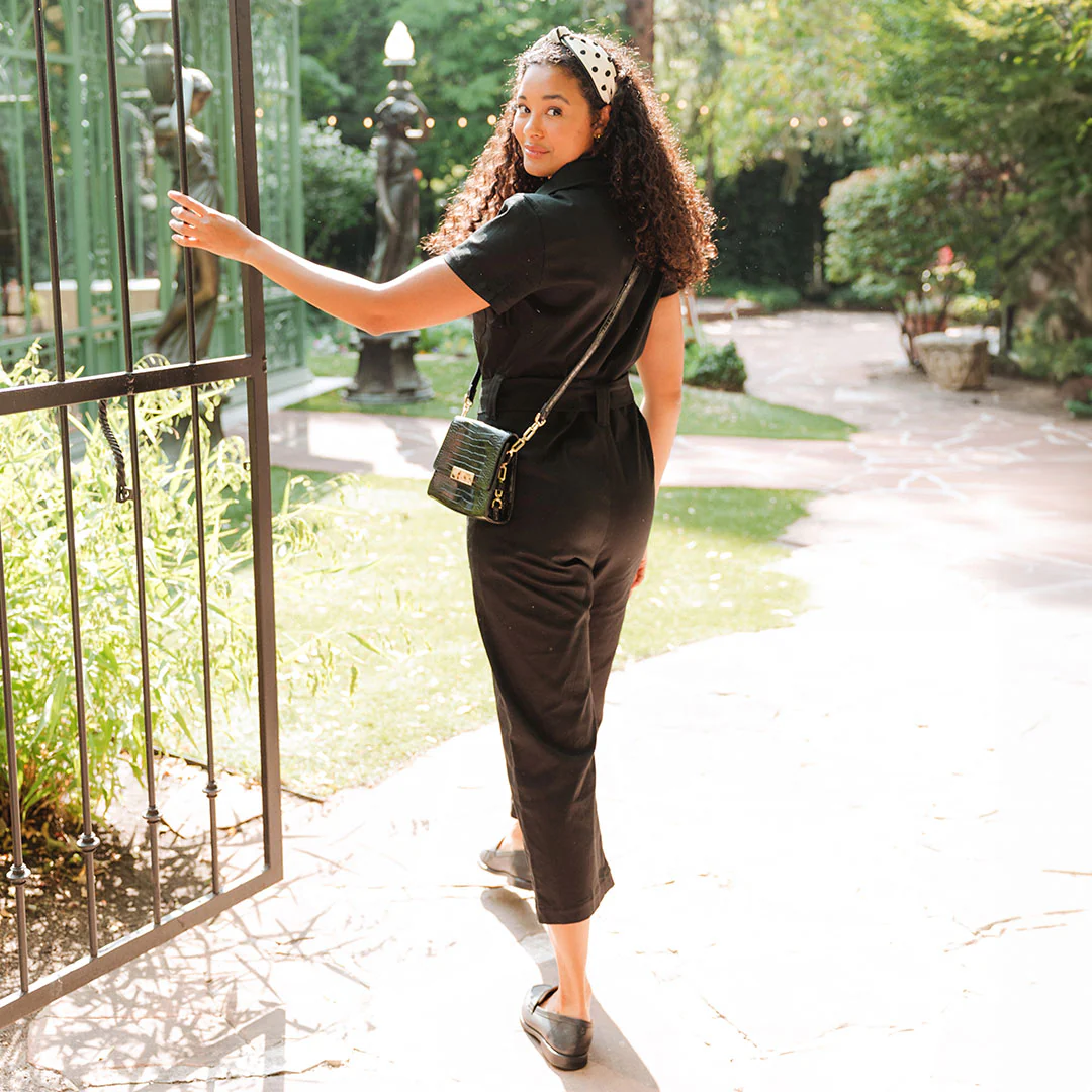Hamptons Jumpsuit, Black Canvas - Image 10