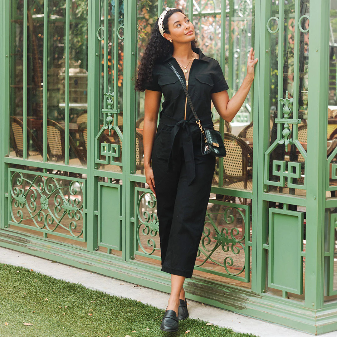 Hamptons Jumpsuit, Black Canvas - Image 9