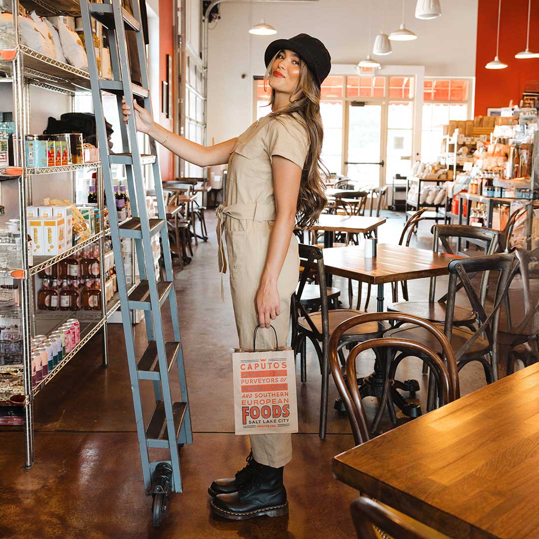 Hamptons Jumpsuit, Toffee Canvas - Image 7