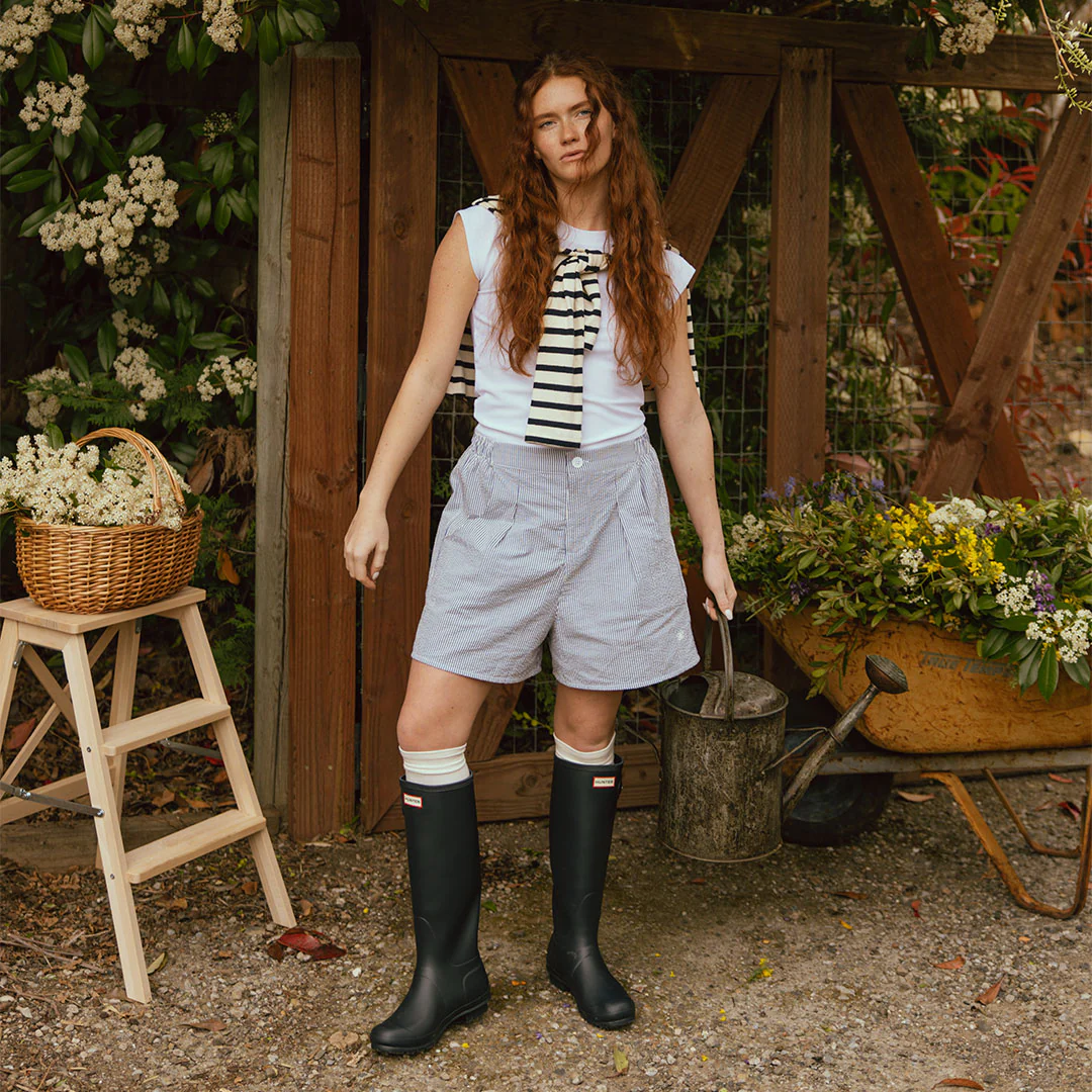 Harvest Shorts, Navy Seersucker