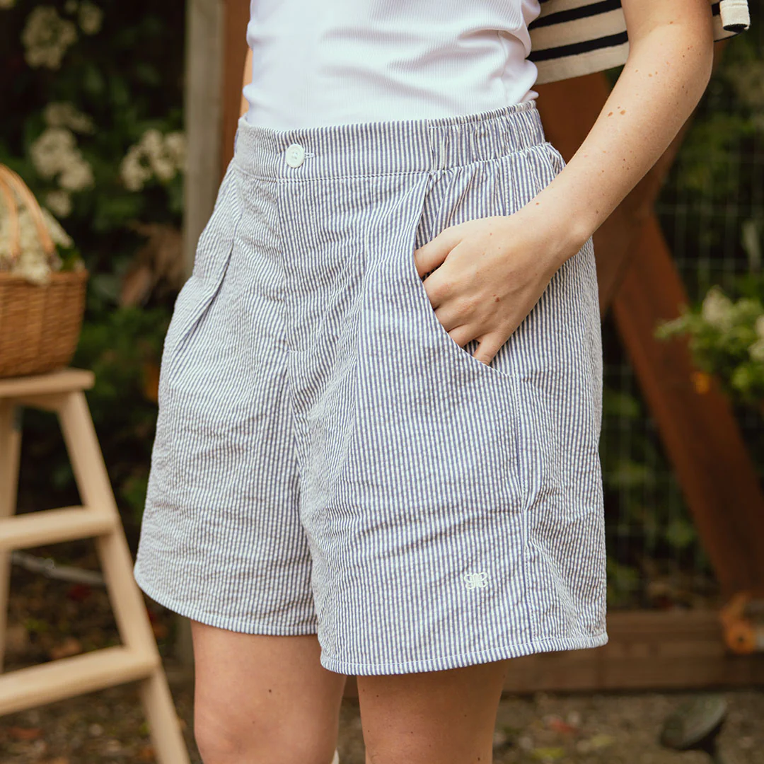 Harvest Shorts, Navy Seersucker - Image 3