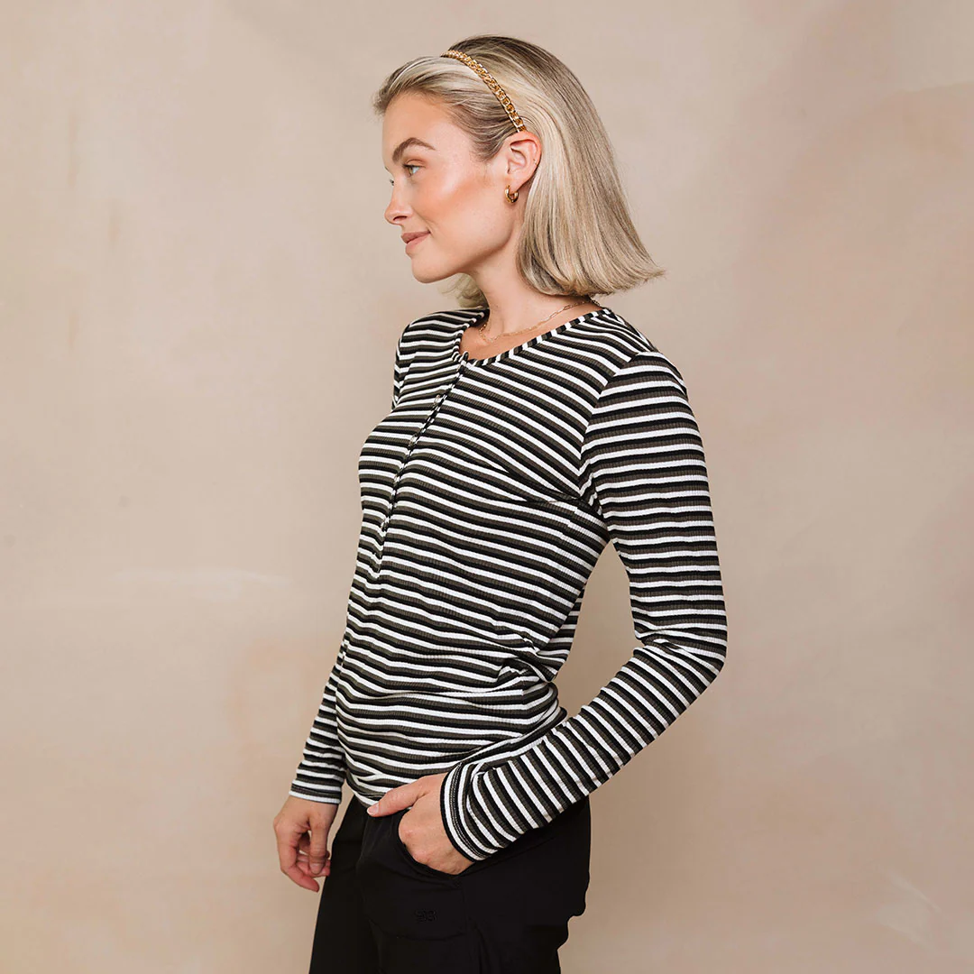 Henley, Olive Stripe - Image 11