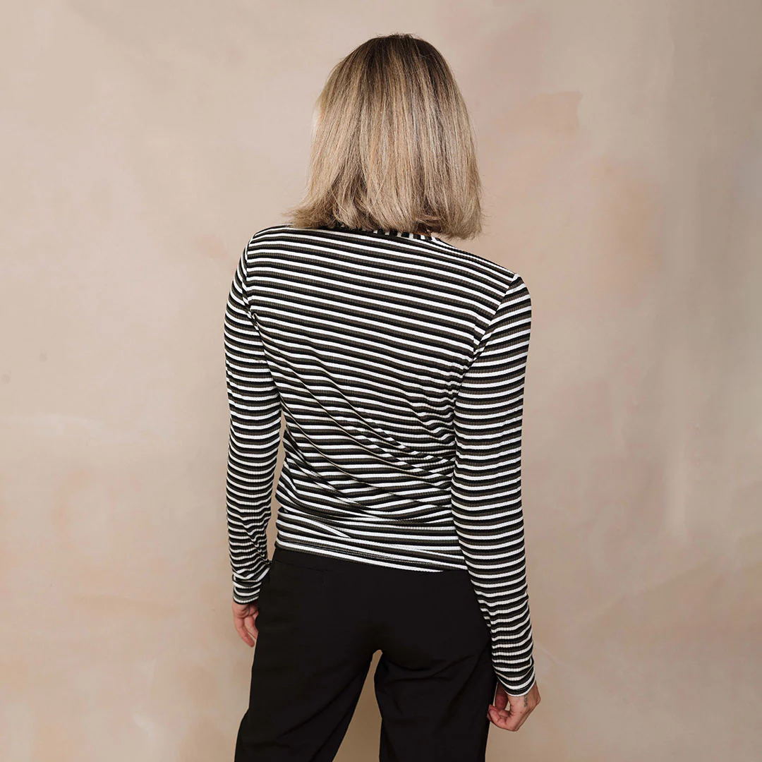 Henley, Olive Stripe - Image 12