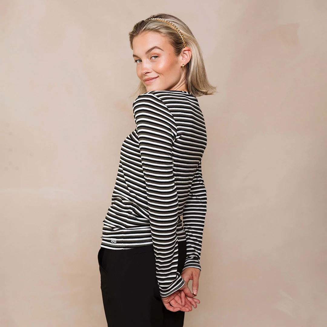 Henley, Olive Stripe - Image 13