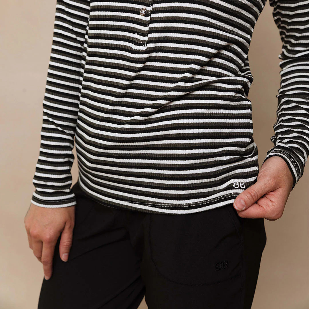 Henley, Olive Stripe - Image 16