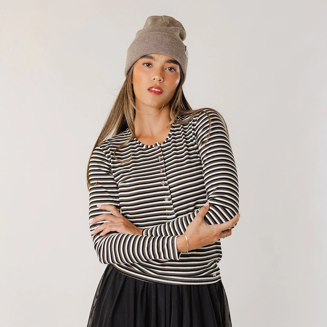 Henley, Olive Stripe - Image 4