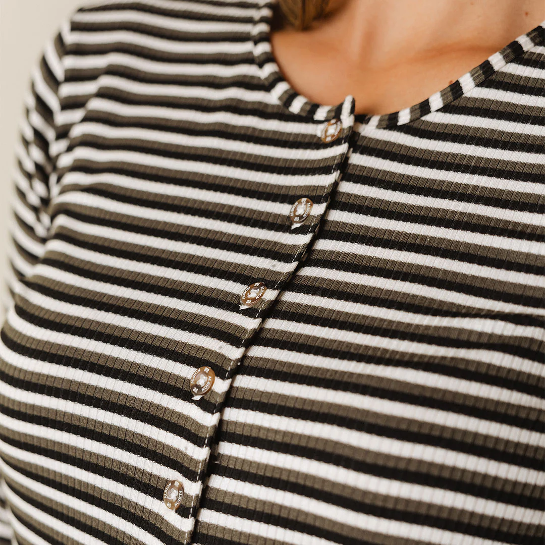 Henley, Olive Stripe - Image 5