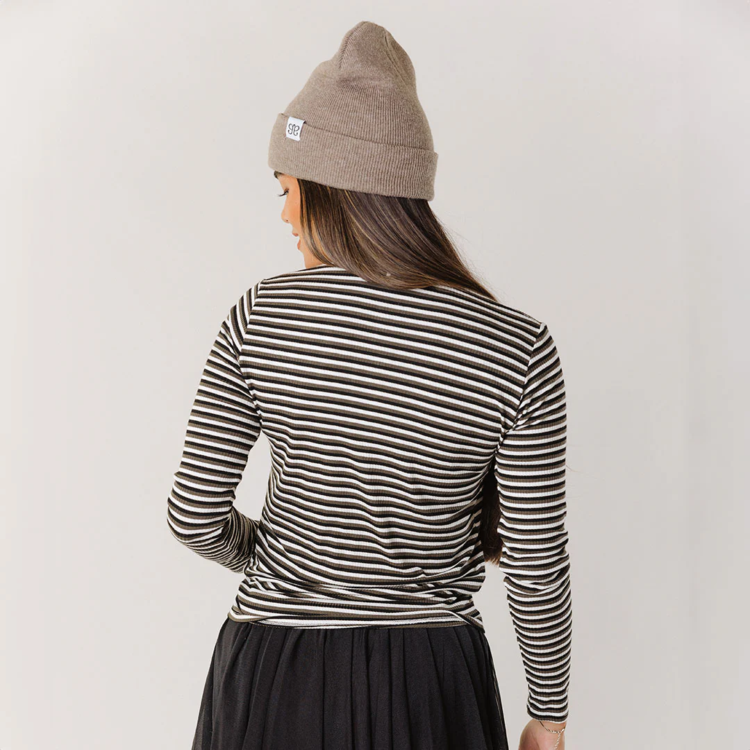 Henley, Olive Stripe - Image 7