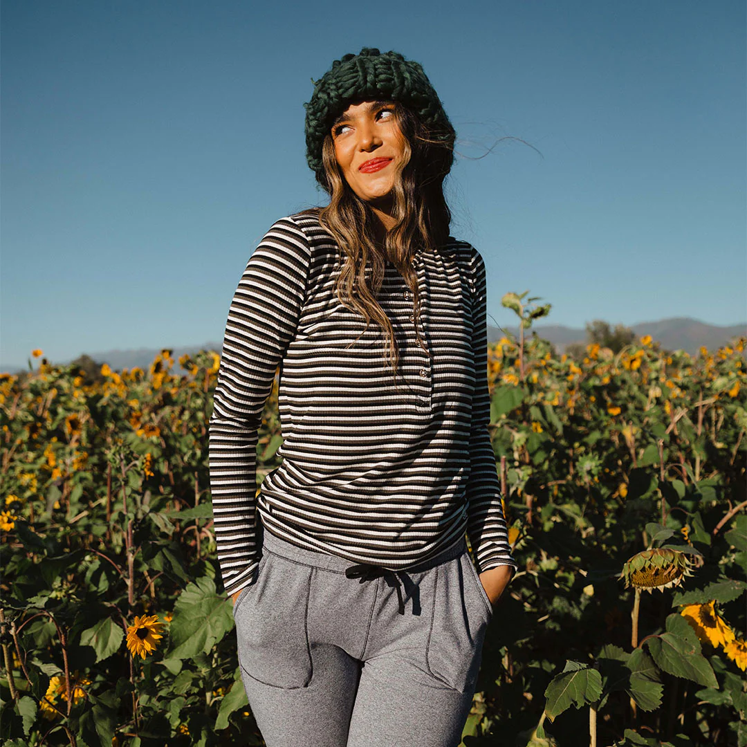 Henley, Olive Stripe - Image 8
