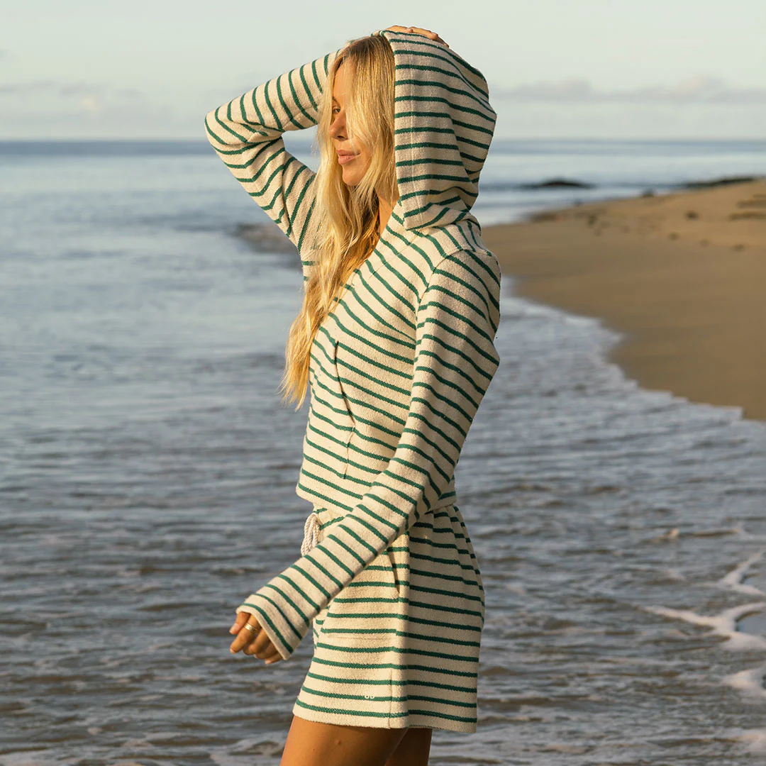 High Tide Shorts, Green Stripe - Image 6