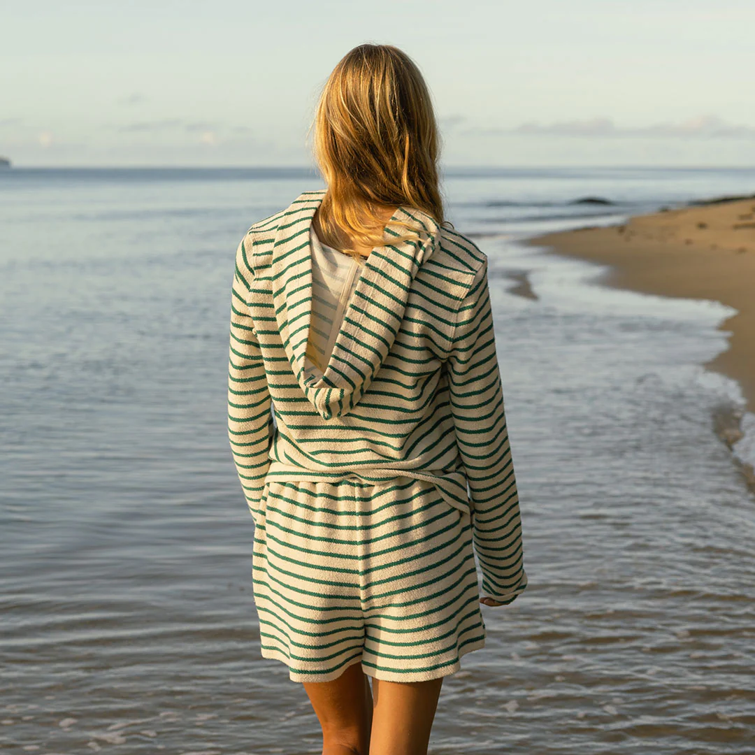 High Tide Shorts, Green Stripe - Image 7