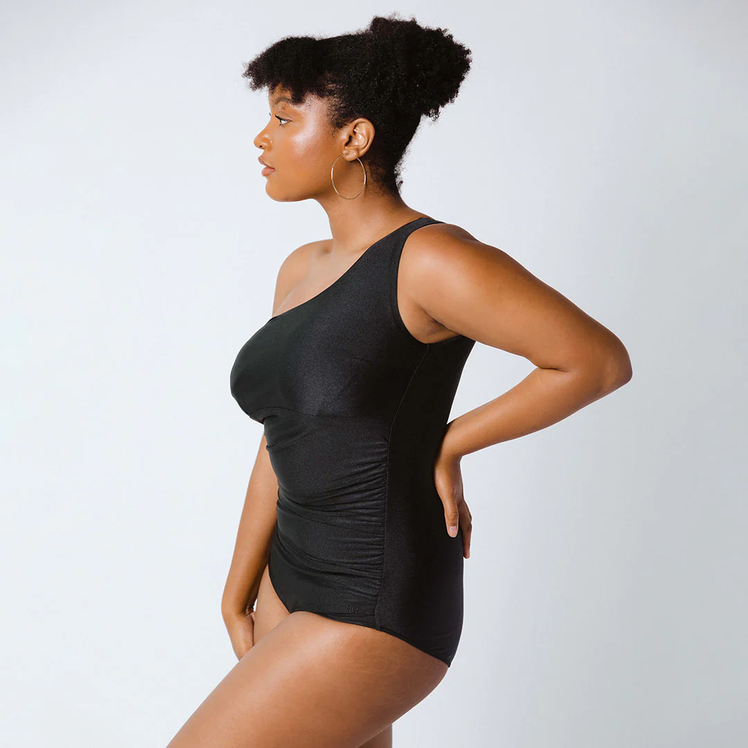 Icon Ruched One-Piece, Black - Image 8