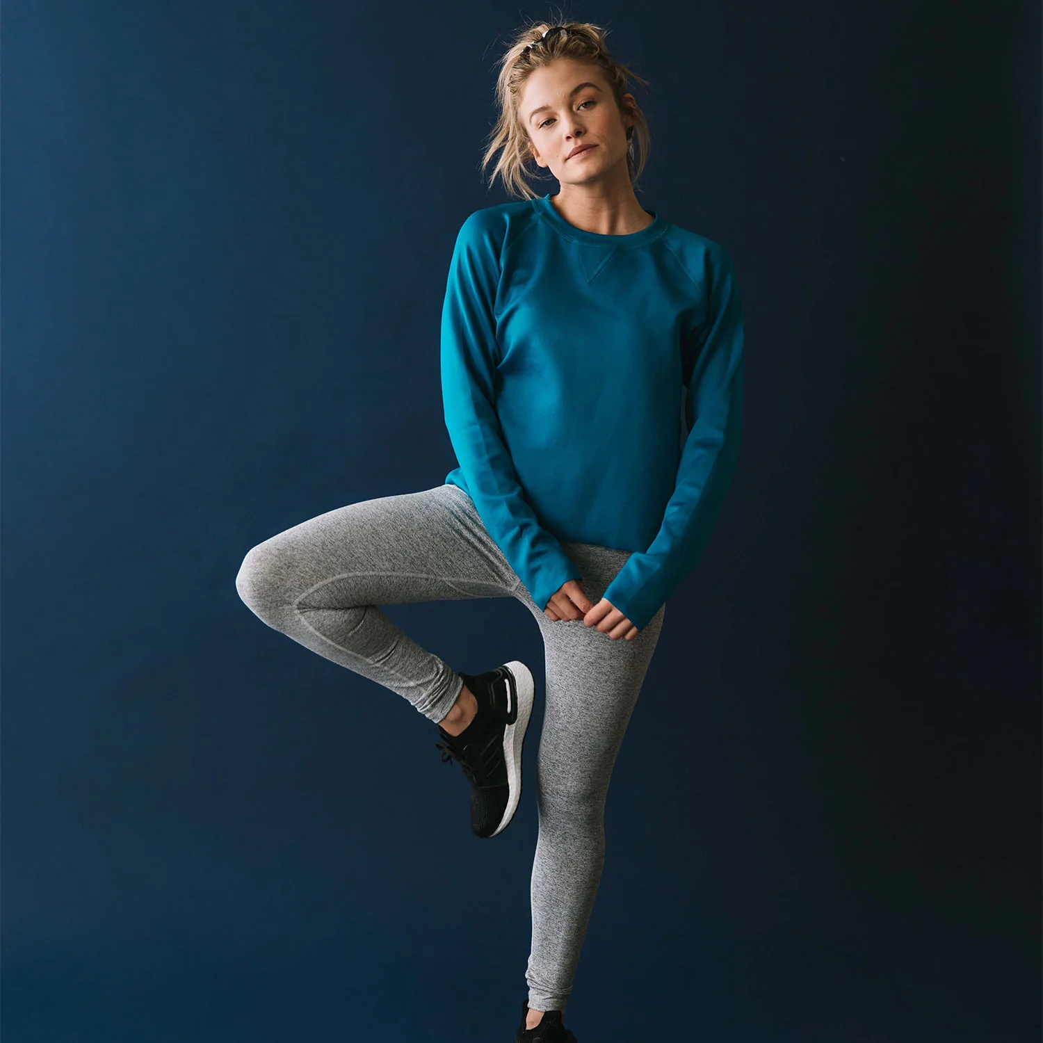Intention Compression High-Waisted Leggings, Heather Grey - Image 7