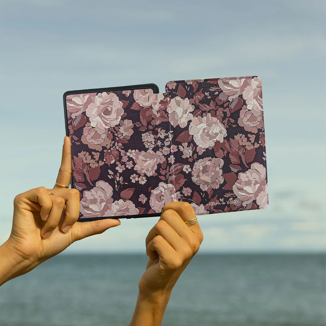 Kindle Cover-Walnut Floral