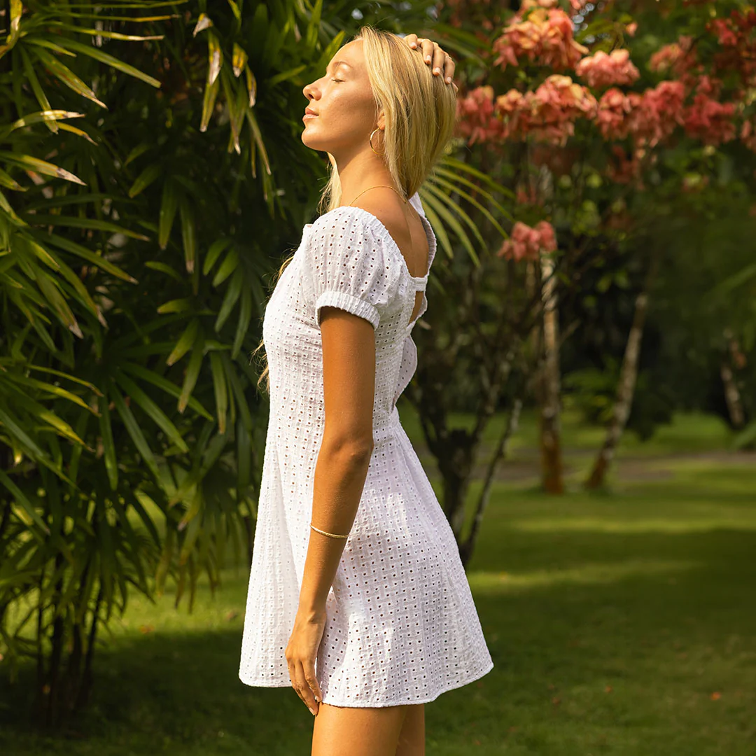 Lizzie Dress, White Eyelet - Image 2
