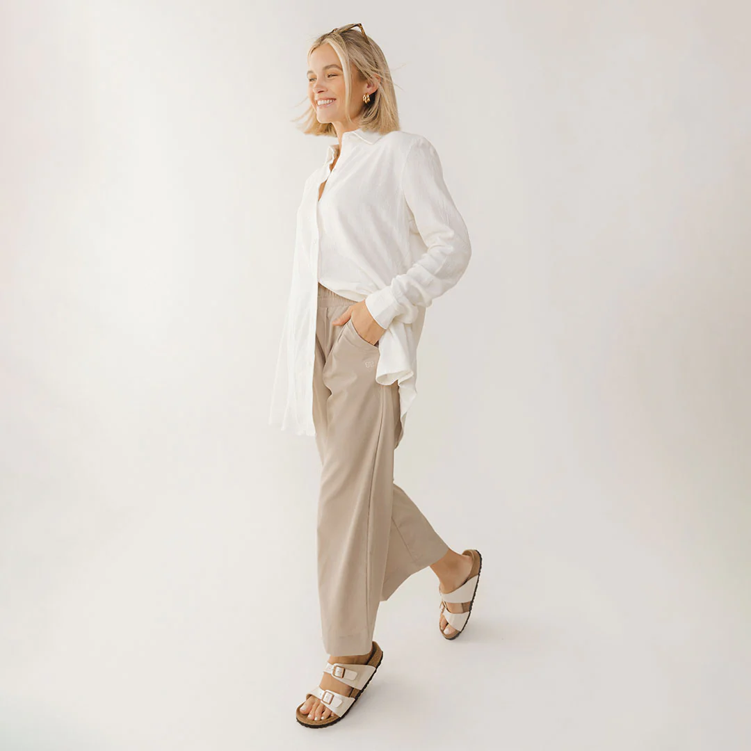 Long Tunic Button Down, Natural - Image 3