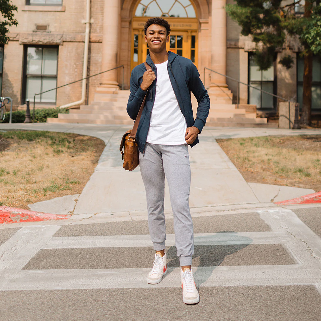 Men's Campus Zip Up, Navy - Image 3
