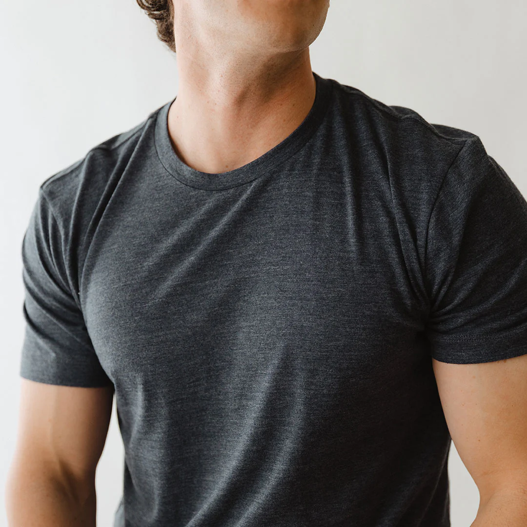 Men's Classic Tee, Heather Navy - Image 5