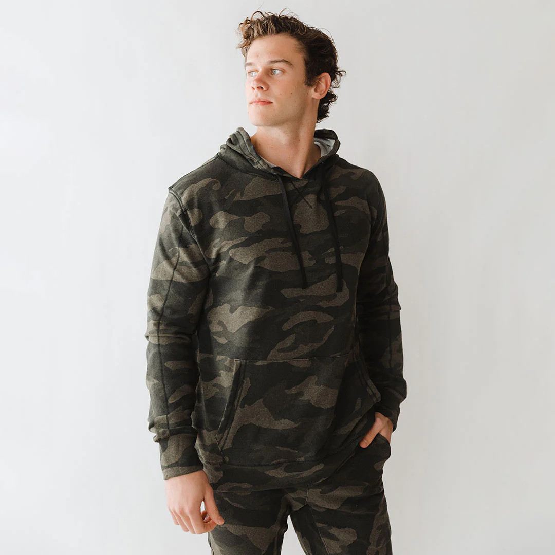 Men's Hoodie, Green Camo - Image 5
