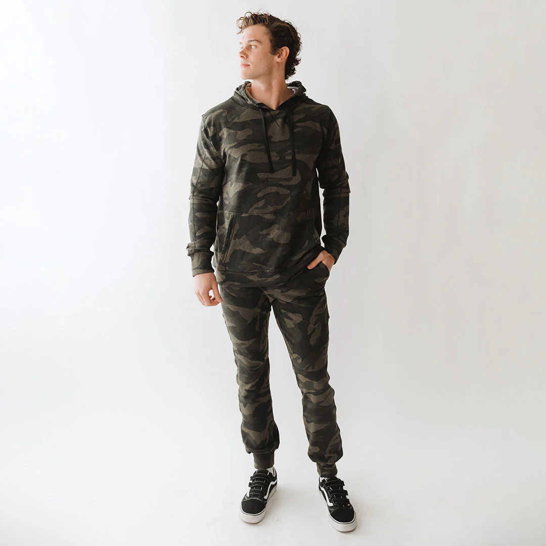Men's Hoodie, Green Camo - Image 9