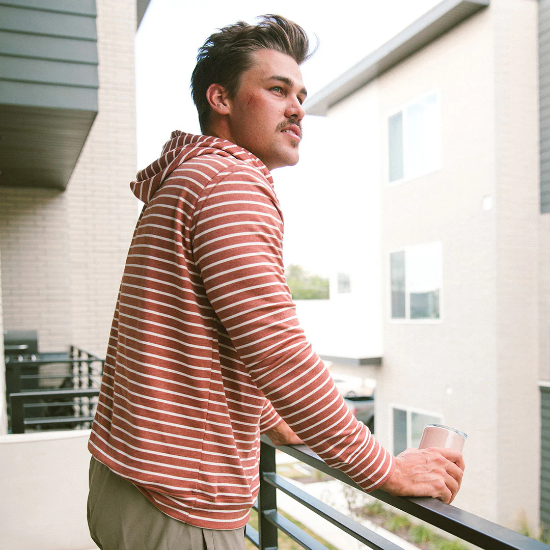 Men's Hoodie, Terracotta - Image 3