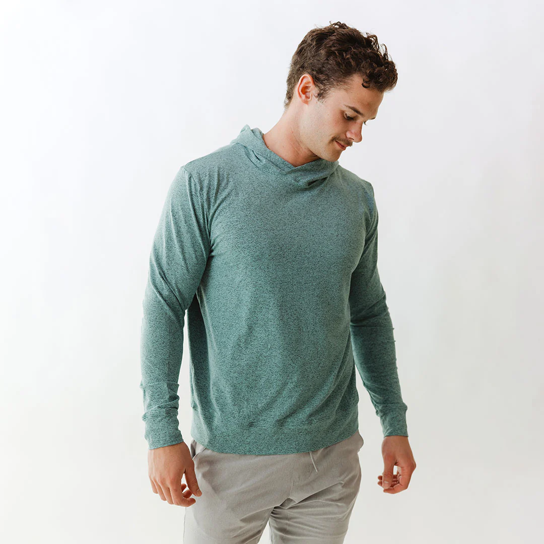 Men's Travel Hoodie, Aqua - Image 2