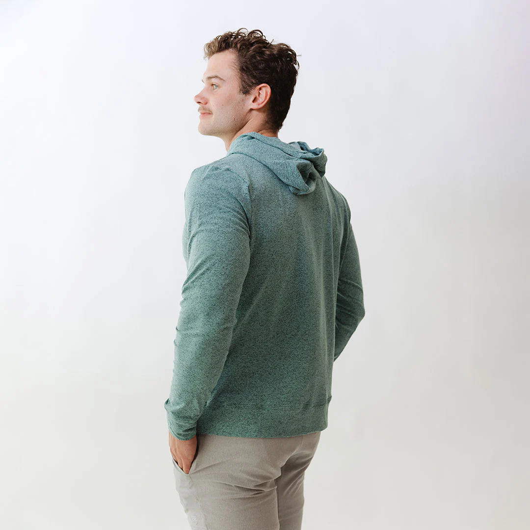 Men's Travel Hoodie, Aqua - Image 3