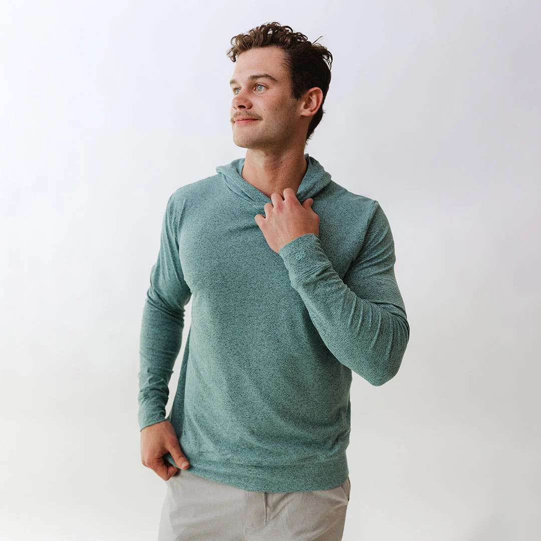 Men's Travel Hoodie, Aqua - Image 4