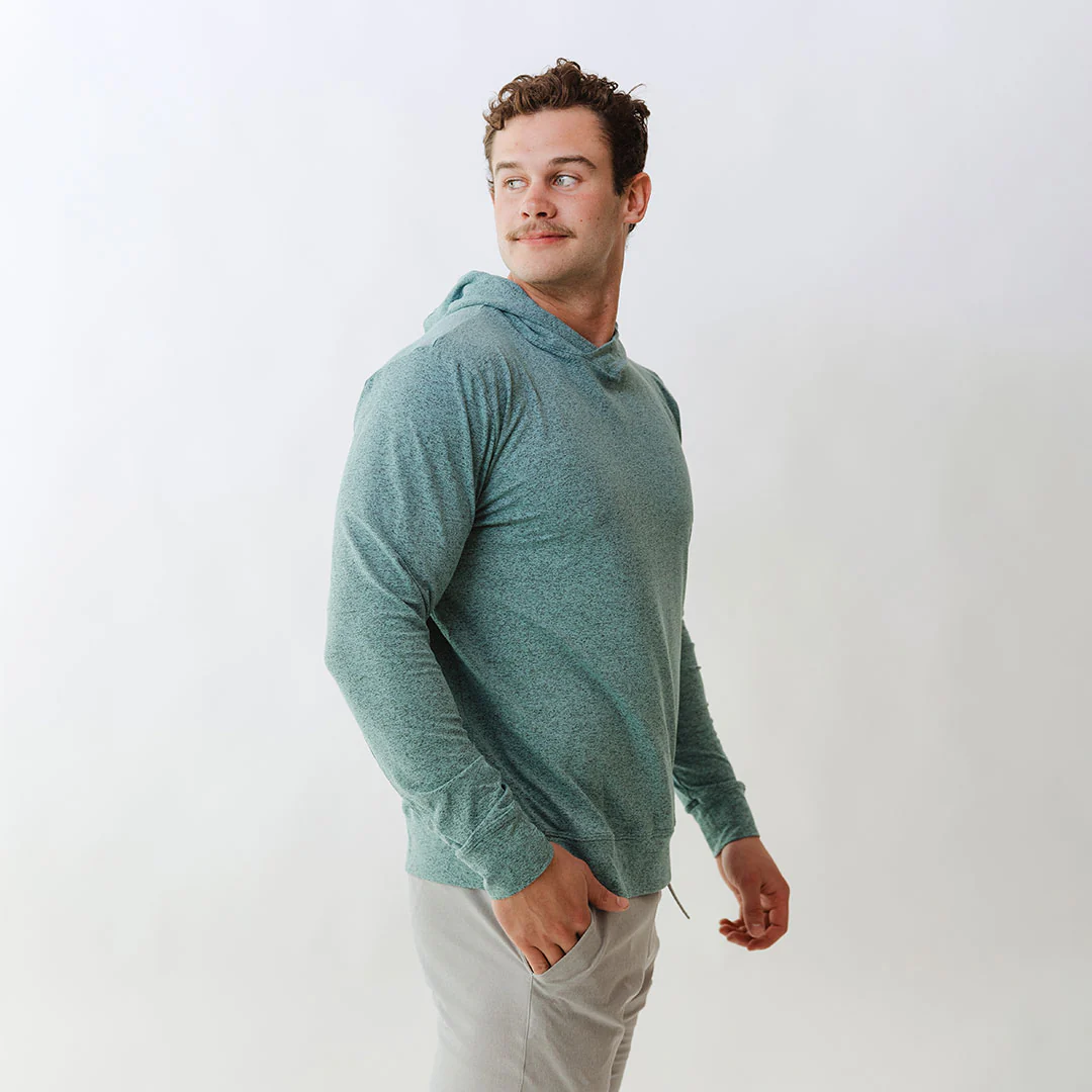 Men's Travel Hoodie, Aqua - Image 5