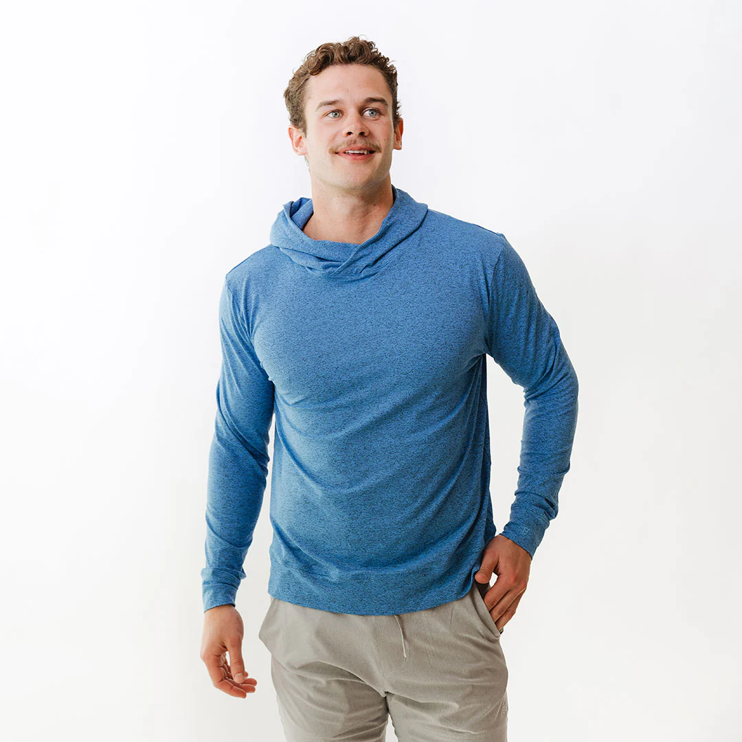 Men's Travel Hoodie, Cobalt - Image 2