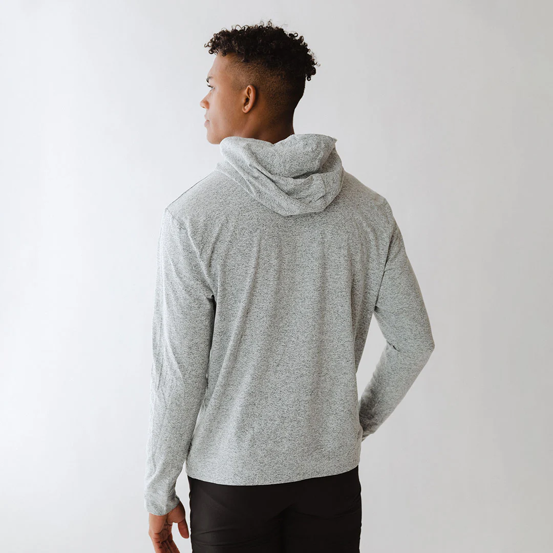 Men's Travel Hoodie, Heather Grey - Image 5