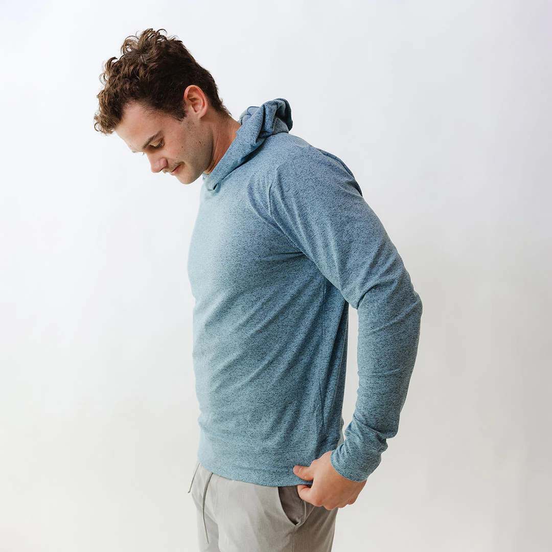 Men's Travel Hoodie, Sky - Image 3